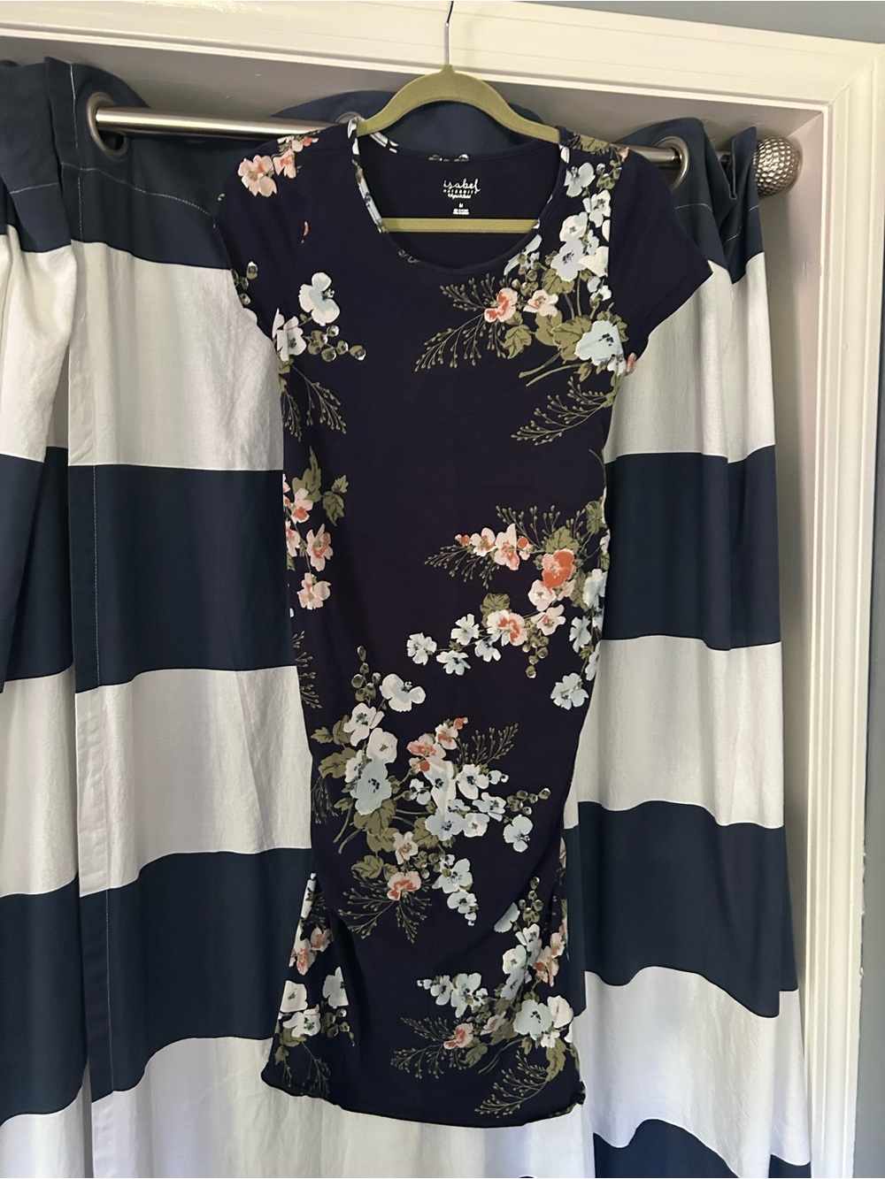 Isabel Maternity by Ingrid & Isabel Navy Floral Short-Sleeve Maternity Dress